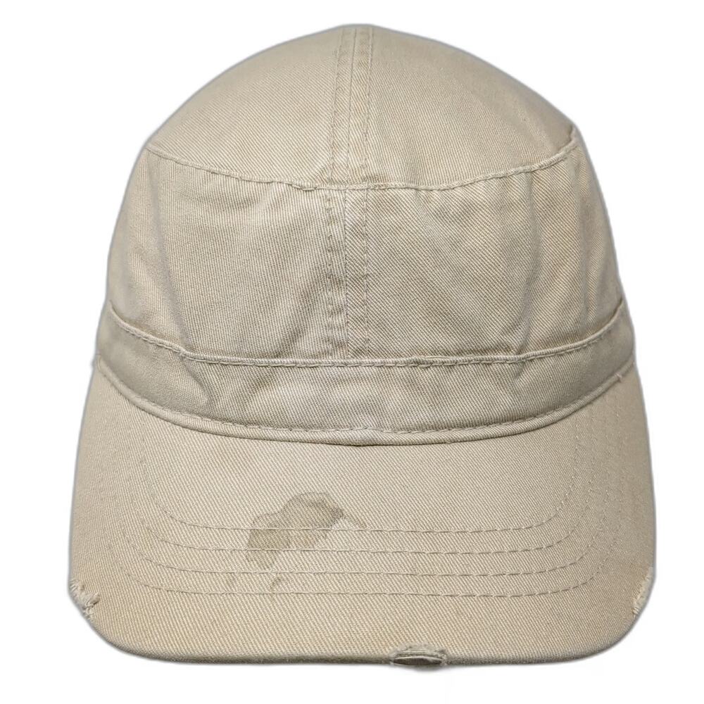 Otto Army Cap Beige One Size 3K Ranch Star Idaho Cotton Side Logo Strapback Hat
